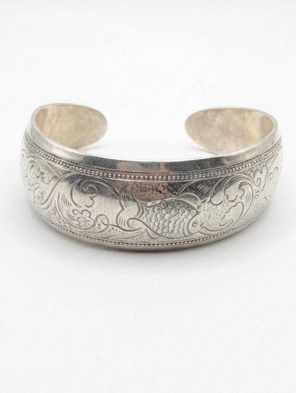 Vintage Silver Chinese Bangle